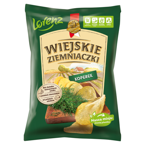 Wiejskie ziemniaczki Chipsy ziemniaczane koperek 130 g na Arena.pl