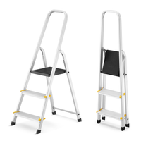 Drabina aluminiowa domowa jednostronna schodki HIGHER 3 stopnie 125 kg