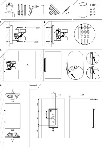 Kinkiet LAMPA ścienna TUBE 9317 Nowodvorski metalowa OPRAWA tuba biała zdjęcie 3
