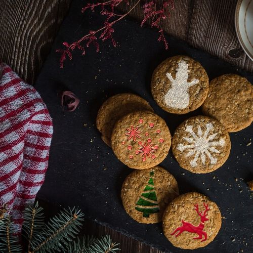 Szablony do Dekoracji KAWY i CIASTEK 7 i 11cm Wielorazowe 14 szt. ZIMA na Arena.pl