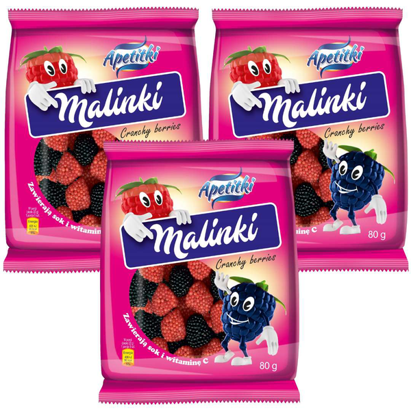 Apetitki Żelki malinki 80 g x 3 sztuk zdjęcie 1