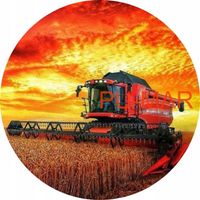 Opłatek na tort KOMBAJN Bizon Class Maszyna Rolnicza Tekst Gratis 18 30 40