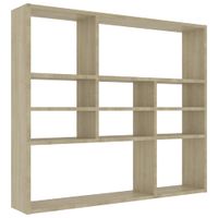 Półka ścienna, dąb sonoma, 90x16x78 cm, płyta wiórowa