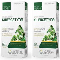 2x Medica Herbs KWERCETYNA 440mg 60 kap KRĄŻENIE Serce Antyoksydant Alergie
