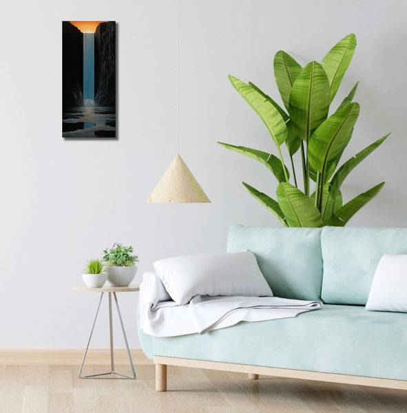 Obraz 20x50cm Wodospad Światła zdjęcie 2