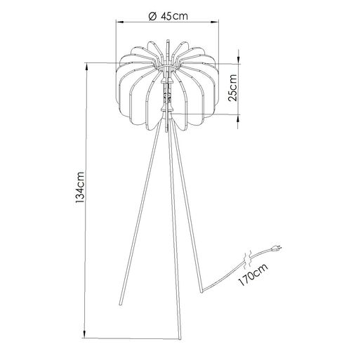 Lampa podłogowa MULA 45 żółta na Arena.pl