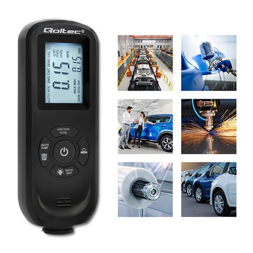 Qoltec Miernik grubości lakieru z podświetlanym bocznym LCD  0 ~ 2000um na Arena.pl