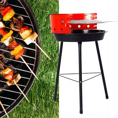 GRILL OGRODOWY TURYSTYCZNY PRZENOŚNY OKRĄGŁY WĘGLOWY KLASYCZNY KEMPINGOWY na Arena.pl