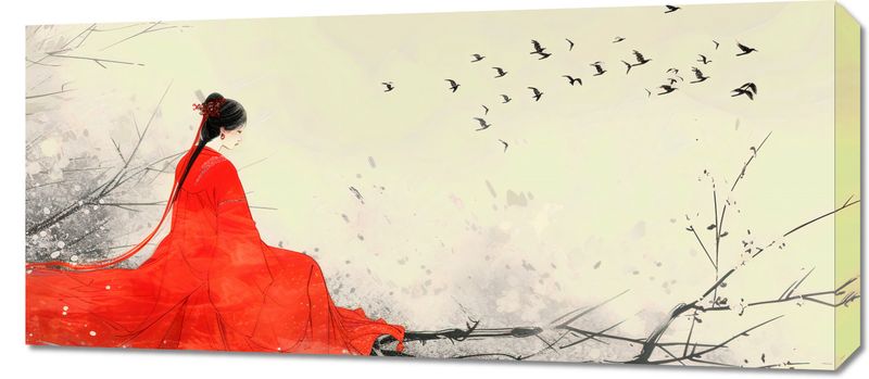 Obraz 90x40cm Diva Na Gałęzi zdjęcie 1