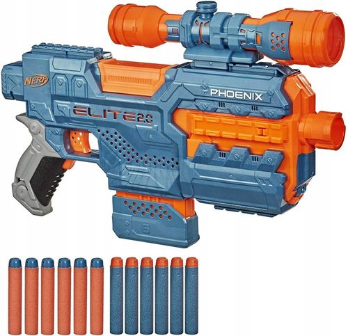 PISTOLET NERF ELITE 2.0 PHOENIX CS-6 AUTOMAT + CELOWNIK na Arena.pl