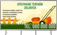 BANER REKLAMOWY 200x100cm duży wybór wzorów UTRZYMANIE TERENÓW ZIELONYCH