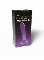 realistyczne mini dildo lovesecret fioletowe 14 cm z przyssawką