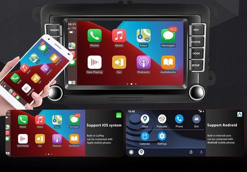 RADIO SAMOCHODOWE do VOLKSWAGEN VW SKODA SEAT 7" ANDROID CARPLAY GPS WIFI na Arena.pl