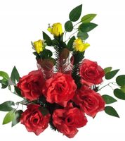 Stroik na grób cmentarz sztuczne kwiaty donica BR4