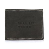 Portfel męski skóra nubuk Wild Tiger - ciemnobrązowy