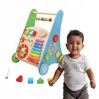 Pchacz chodzik drewniany edukacyjny manipulacyjny dla dzieci sorter jeździk