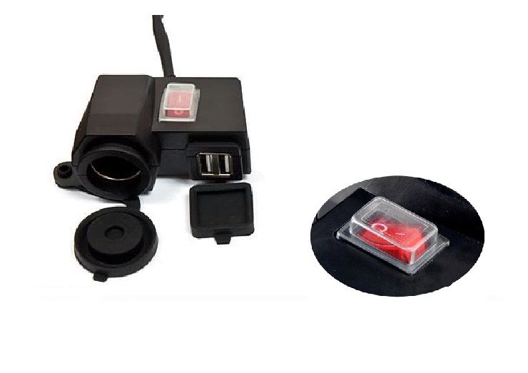 Motocyklowe Gniazdo Zapalniczki Ładowarka 2Xusb 2A zdjęcie 1