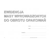 DRUK S-220-1 EWIDENCJA MASY WPROWADZANYCH DO OBROTU OPAKOWAŃ A4