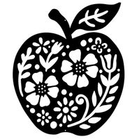 Z84 Zawieszka JABŁKO JABŁUSZKO jesień ozdoba dekoracja ażurowa dekor 16x20