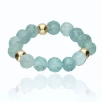 PIERŚCIONEK NA GUMCE KAMIEŃ NATURALNY APATYT REALIZACJA MARZEŃ CELÓW