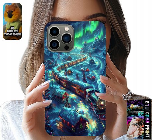 ETUI DO IPHONE 13 PRO - POCIĄG, EKSPRES ŚWIĄTECZNY WZORY + SZKŁO na Arena.pl