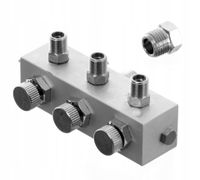2X Rozdzielacz powietrza Pneumatyczny do aerografu 3x 1/8" 1x 1/4"