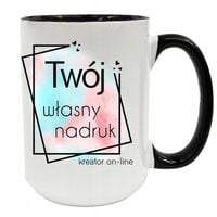 FOTO KUBEK DUŻY Z WŁASNYM NADRUKIEM ZDJĘCIEM KUBKI LOGO FIRMY NA PREZENT