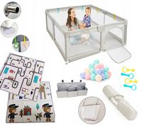 KOJEC DLA DZIECI ISERE PREMIUM 120x120 MATA PIANKOWA KULKI ORGANIZER