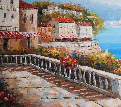 Pejzaż liguryjski (60x120cm) na Arena.pl