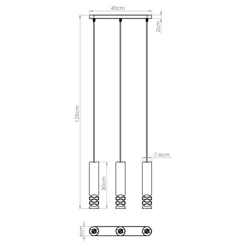 Lampa wisząca LIRO 3L biały na Arena.pl