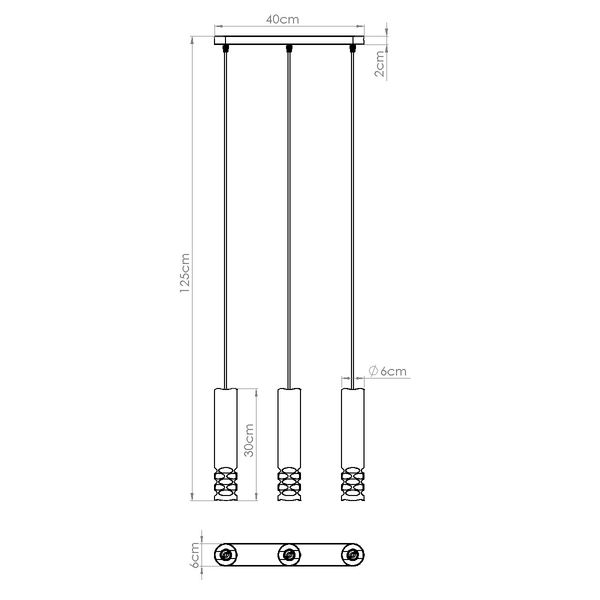 Lampa wisząca LIRO 3L biały zdjęcie 10