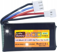 Bateria Lipo 7,4 V 600 mAh 35C 2S Kompatybilna z ciężarówką samochodową FMS