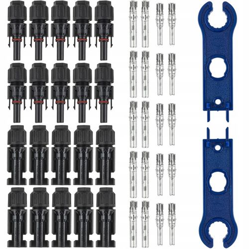 10 X MC4 KONEKTOR ZŁĄCZE SOLARNE WTYCZKA WTYK MC4 PV -+ PANEL SOLARNY IP67 na Arena.pl