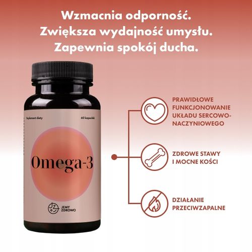 Omega 3 1000 mg + Witamina E Jemy zdrowo 60 kapsułek na Arena.pl