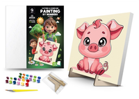 Qbee  Zestaw Do Malowania Sztuka  Prosiaczek 5 Elementów Qb900-014