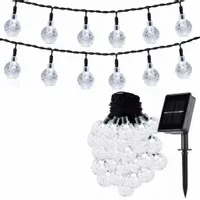 GIRLANDA SOLARNA LAMPKI SOLARNE 20LED 5M OGRODOWA NA BALKON sznur ŚWIETLNA