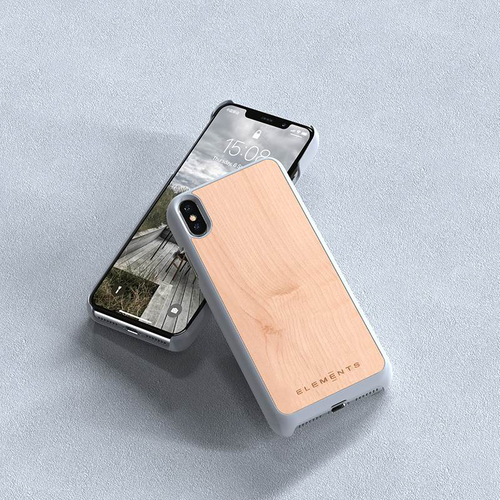 Drewniane etui do iPhone Xs Max (Light Grey) #0 na Arena.pl