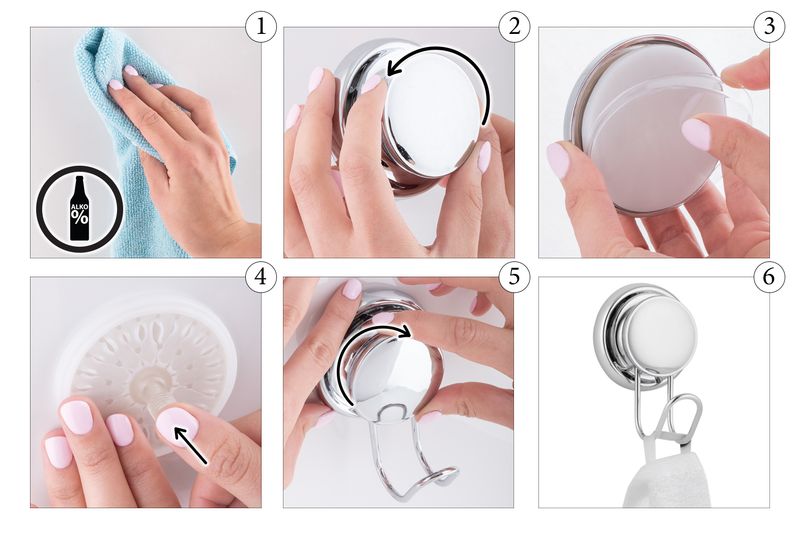 Mydelniczka łazienkowa ścienna na przyssawkę - Yoka zdjęcie 6