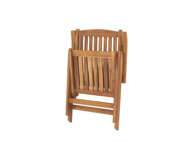 Zestaw mebli balkonowych drewniany jasny JAVA zdjęcie 7