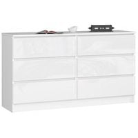Komoda do sypialni, 6 szuflad, STILO, 140x40x77 cm | TYLETEGOTU