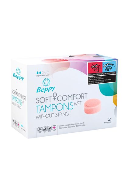 Tampony-Beppy Soft&Comfort Tampon Wet 2Pcs zdjęcie 2