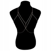BODY CHAIN NA PIERSI ŁAŃCUSZEK NA CIAŁO ZŁOTY SEXY