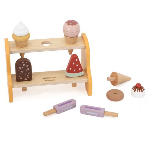 VIGA Drewniana Lodziarnia Sklepik Zestaw z Lodami 6 szt Lodów na Arena.pl