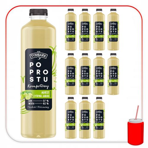 Tymbark Po Prostu Agrest Cytryna Jabłko 12 x 1.25 L na Arena.pl