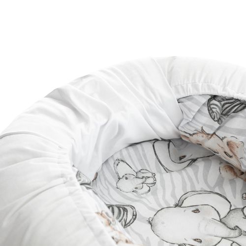 KOKON DLA NIEMOWLĄT BAWEŁNIANY ZESTAW 4 ELEMNTY ZEBRA I LEW na Arena.pl