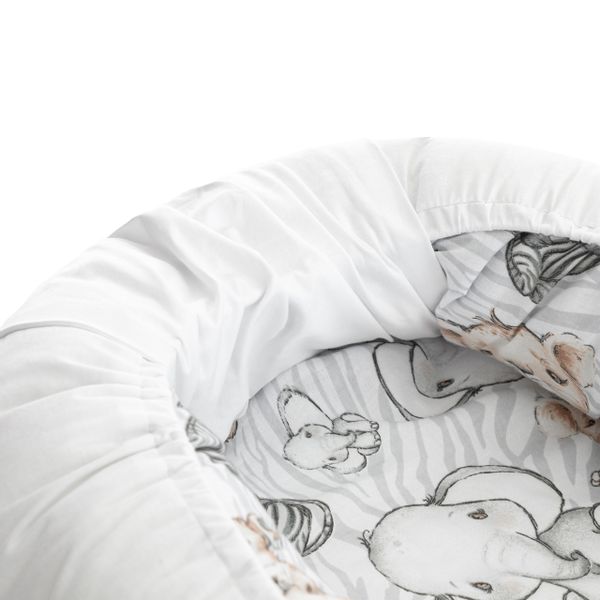 KOKON DLA NIEMOWLĄT BAWEŁNIANY ZESTAW 4 ELEMNTY ZEBRA I LEW zdjęcie 10