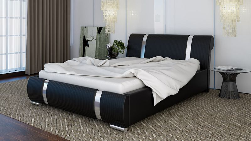 DUŻE ŁÓŻKO 180x200 TAPICEROWANE Z POJEMNIKIEM ŁÓŻKO SYPIALNIANE zdjęcie 9