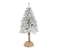 Choinka na pniu ze śniegiem - świerk górski ośnieżony Premium 110 cm