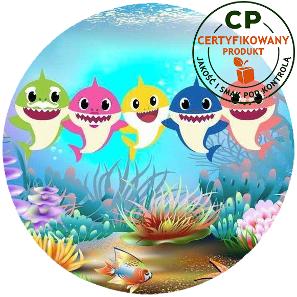 Opłatek na tort Baby Shark zdjęcie 1