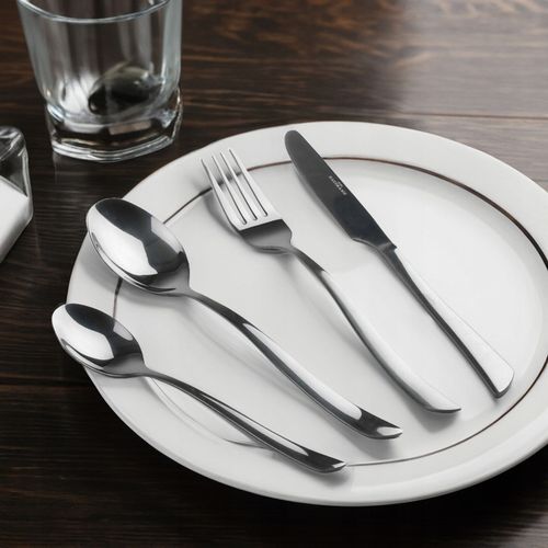 ZESTAW SZTUĆCÓW 16 el komplet sztućce pudełko proste nowoczesne czarne na Arena.pl